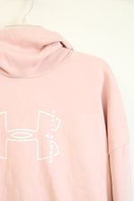Under Armour Pink Cowl Neck Loose Pullover Sweatshirt | L