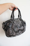 Coach Madison Sophia Black Gray Sequin Satchel Bag