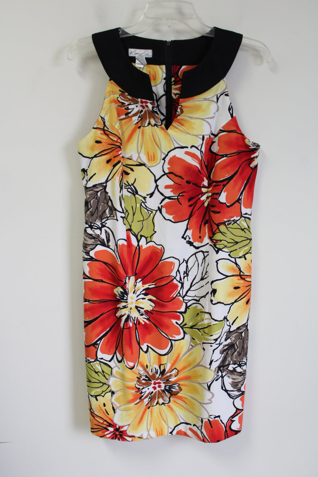 Kim Rogers Yellow & Red Floral Dress | 12 Petite