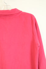 Lands' End Pink Long Sleeve Fleece Pullover Shirt | L