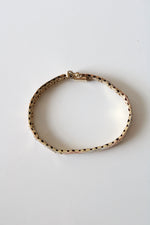 Tri-Gold Snake Skin Chain 14K Gold Bracelet
