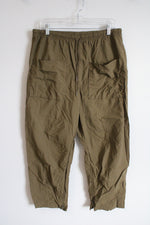 Free People Lightweight Green Oversized Ankle Pants | L