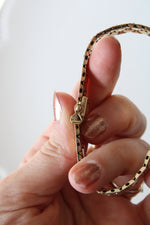 Tri-Gold Snake Skin Chain 14K Gold Bracelet