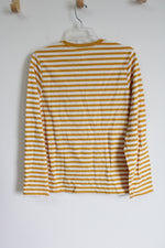 Wonder Nation Yellow Striped Long Sleeved Shirt | 18