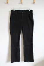 Old Navy Mid-Rise Kicker Bootcut Black Jeans | 12