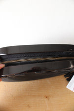 NEW A.Che Black Leather Fringe Clutch