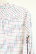 Talbots Pastel Plaid Check Button Up Shirt | S