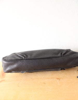 NEW A.Che Black Leather Fringe Clutch