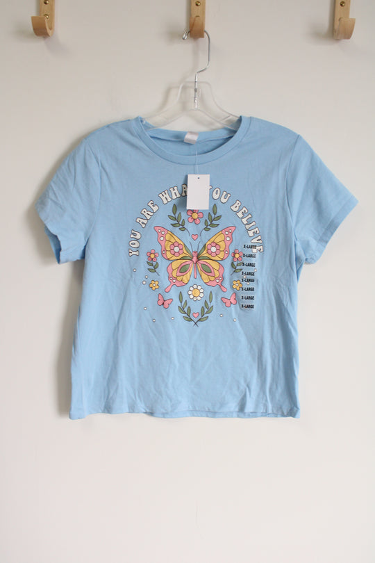NEW Butterfly Blue Tee | Youth XL (16)