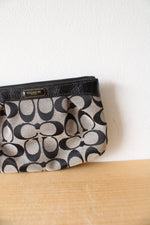 Coach Black Signature Monogram Wristlet Wallet