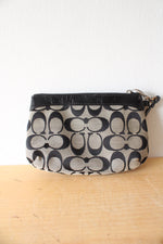 Coach Black Signature Monogram Wristlet Wallet