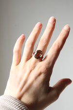 10K Yellow Gold Smoky Quartz Oval Ring | Size 5