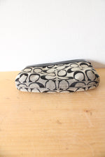 Coach Black Signature Monogram Wristlet Wallet