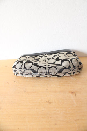 Coach Black Signature Monogram Wristlet Wallet