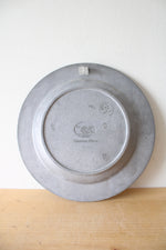 Currier & Ives "Autumn In New England" Cider Making Pewter Decorative Plate