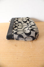 Coach Black Signature Monogram Wristlet Wallet