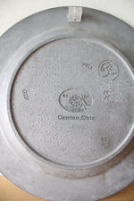 Currier & Ives "Autumn In New England" Cider Making Pewter Decorative Plate