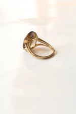 10K Yellow Gold Smoky Quartz Oval Ring | Size 5