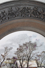 Currier & Ives "Winter In The Country" The Old Grist Mill Pewter Decorative Plate