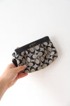 Coach Black Signature Monogram Wristlet Wallet