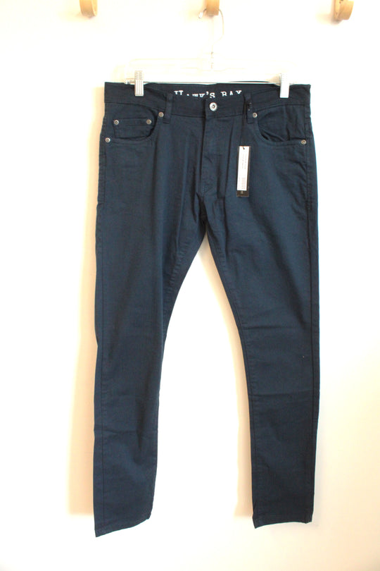 NEW Hawks Bay Navy Blue Skinny Stretch Jeans | 32 x 32