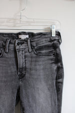 Good American Frayed Hem Gray Skinny Jeans | 4/27