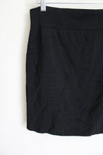 Rock & Republic Black Stretch Knit Mini Skirt | XL