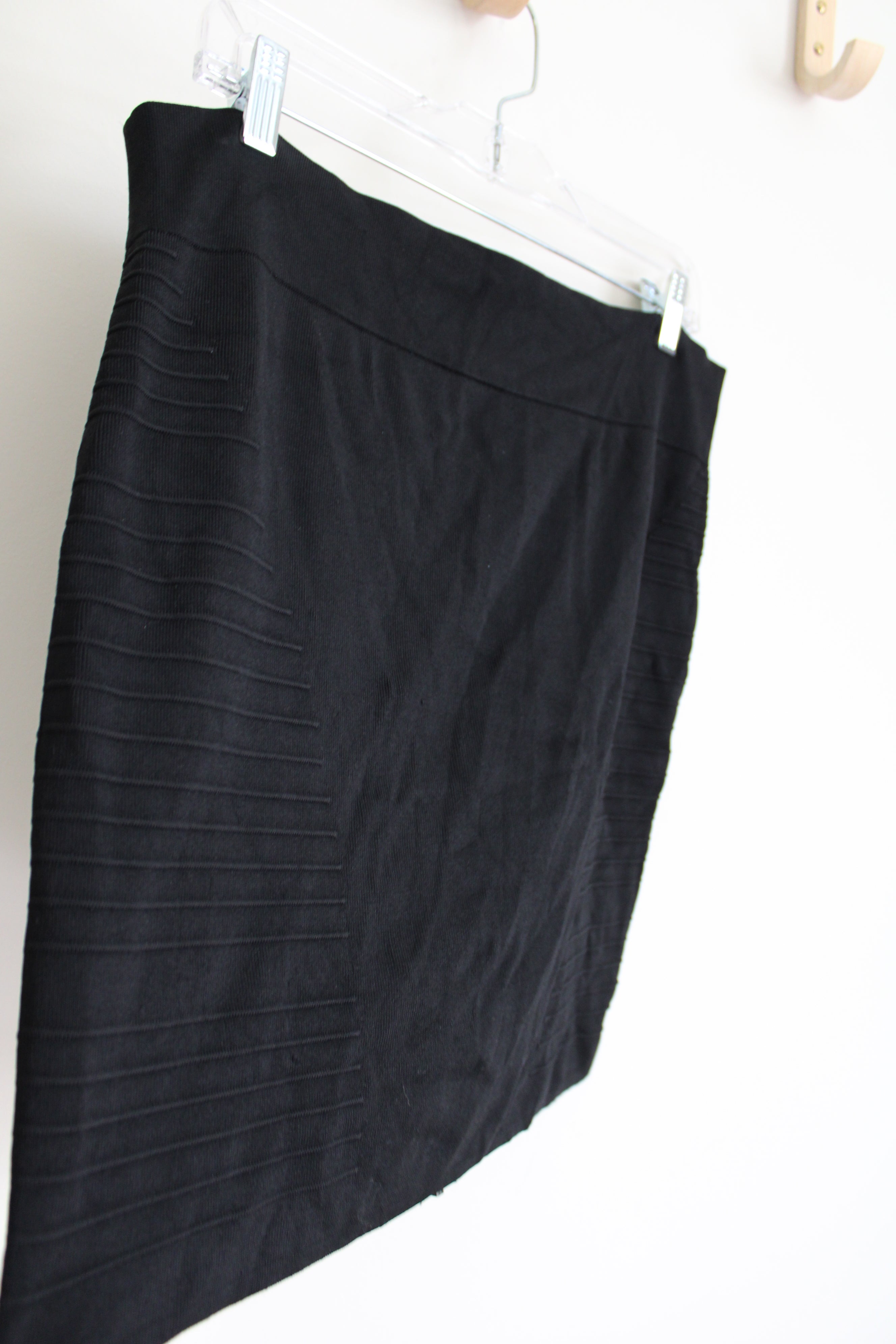 Rock & Republic Black Stretch Knit Mini Skirt | XL