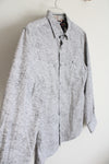Denim & Flower Ricky Singh Gray & Black Speckled Button Down Shirt | S