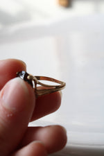 10K Yellow Gold Smoky Quartz Oval Ring | Size 5