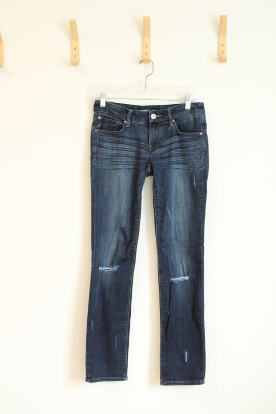 Express Distressed Skinny Stella Low Rise Jeans | 4