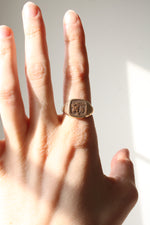 10K Yellow Gold Quaker Oats Man Ring | Size 9
