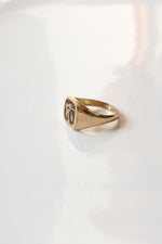 10K Yellow Gold Quaker Oats Man Ring | Size 9