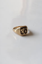 10K Yellow Gold Quaker Oats Man Ring | Size 9