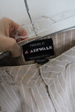 Forever 21 X Airwalk Brown Striped Pants | M