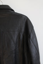 NEW Columbia Black Leather Bomber Jacket | L
