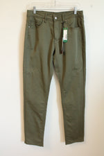 NEW Allday Olive Green Straight Leg Stretch Pants | 32 x 34