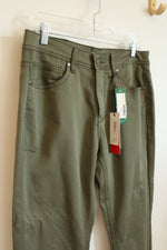 NEW Allday Olive Green Straight Leg Stretch Pants | 32 x 34