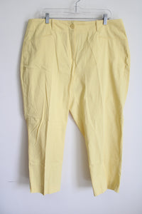 Talbots Yellow Capri Pants | 18W