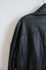 NEW Calvin Klein Black Faux Leather Jacket | L