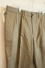 NEW Dockers Dark Tan Pleated Dress Pants | 38 x 29