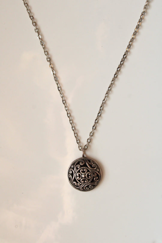 Filigree Pendant Sterling Silver Necklace