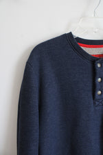 Coleman Blue Thick Sherpa Lined 1/4 Button Down Shirt | M
