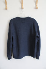 Coleman Blue Thick Sherpa Lined 1/4 Button Down Shirt | M