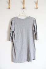 Pillow Talk Gray Penguin Snow Happy Pajama Top | M
