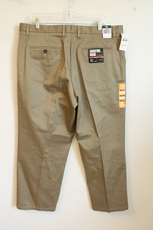 NEW Dockers Dark Tan Pleated Dress Pants | 38 x 29