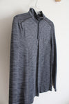 Under Armour Fitted Gray Quarter Zip Lightweight Sweatshirt | M
