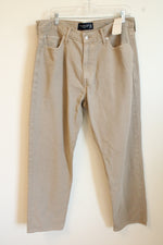 NEW Abercrombie Fitch Light Tan Cotton Loose Fit Jeans | 34 x 32