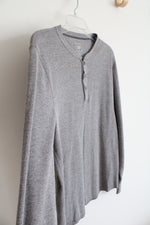 Gap Light Gray Long Sleeved Henley Shirt | L