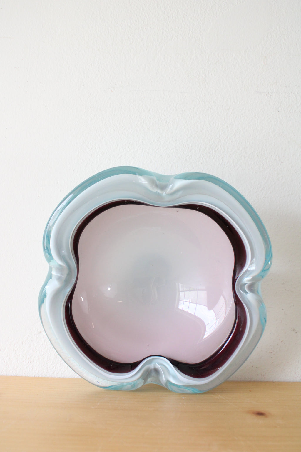 Blue Purple Glass Art Dish